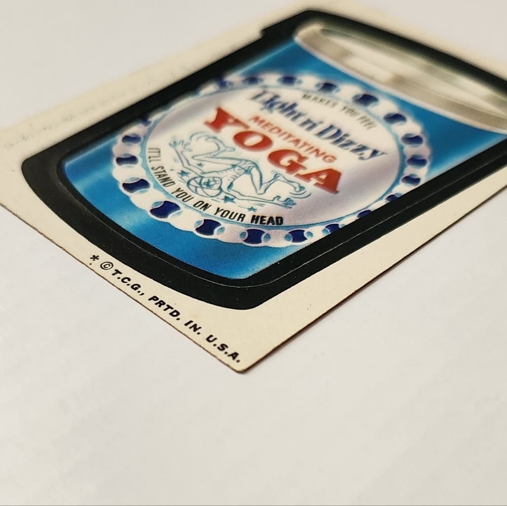🧘‍♂️ Vintage 1973 Wacky Packages Sticker - "Light n' Dizzy Yoga" Trading Card🌀 - Picture 7 of 10